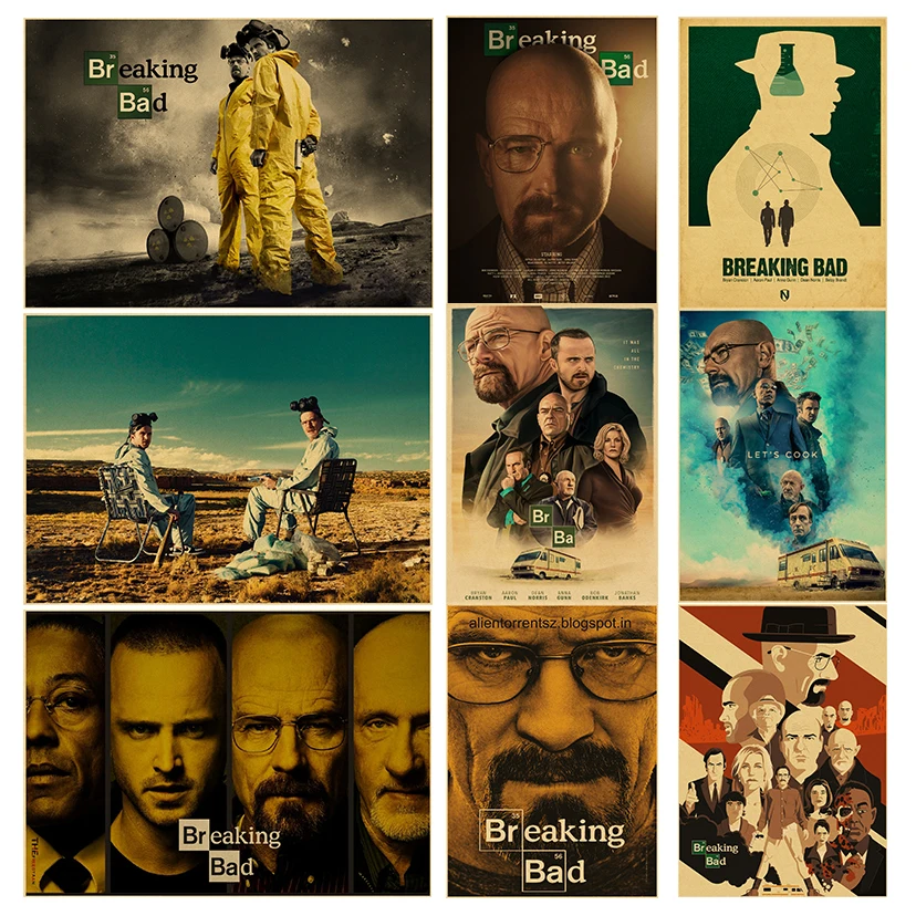 Affiches nostalgiques Breaking Bad affiche émission de télévision rétro papier Kraft imprime Vintage maison chambre café Art décoration murale peinture esthétique