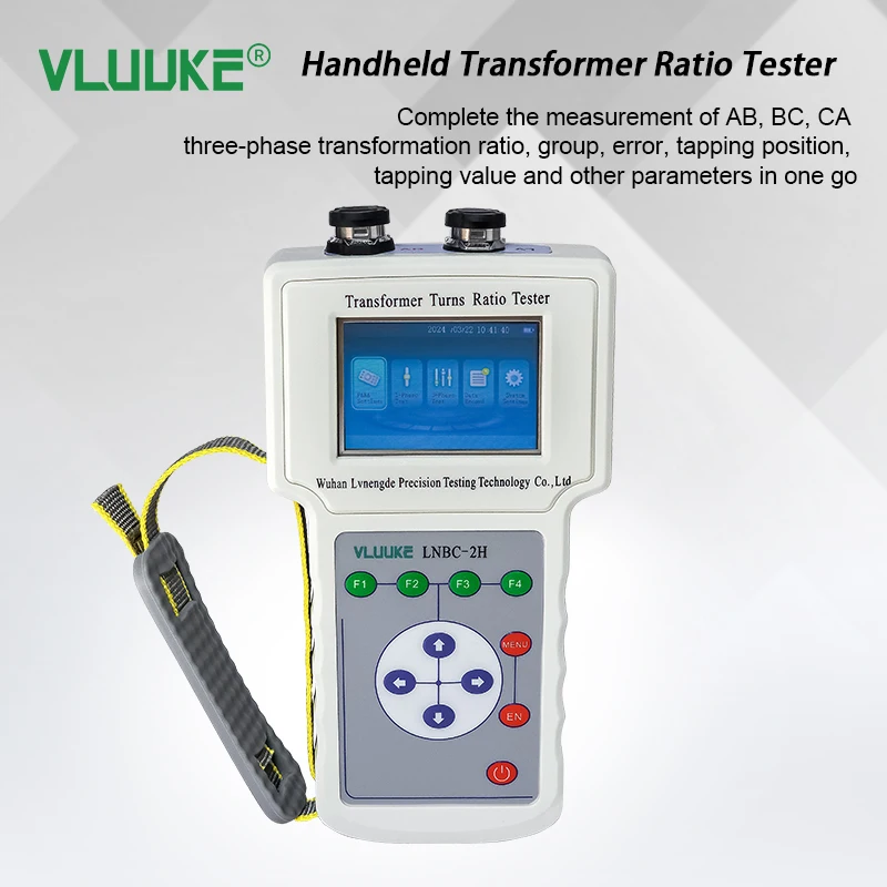 VLUUKE LNBC-2H Transformer Turns Ratio Tester 0.1% Accuracy Auto PT/CT Polarity & Tapping Test Color LCD Screen
