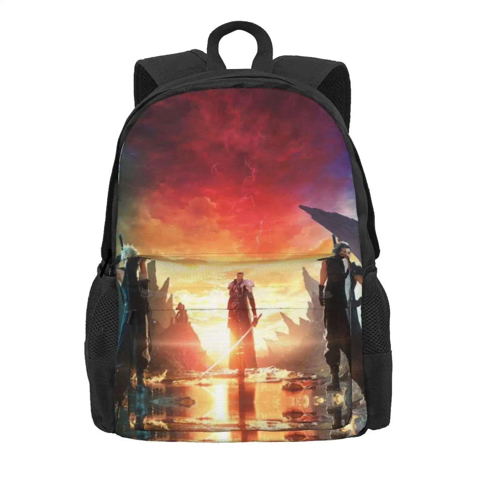 Final Fantasy Vii Rebirth Box Art Hot Sale Schoolbag Backpack Fashion Bags Final Fantasy Vii Rebirth Sephiroth Zack Fair Cloud