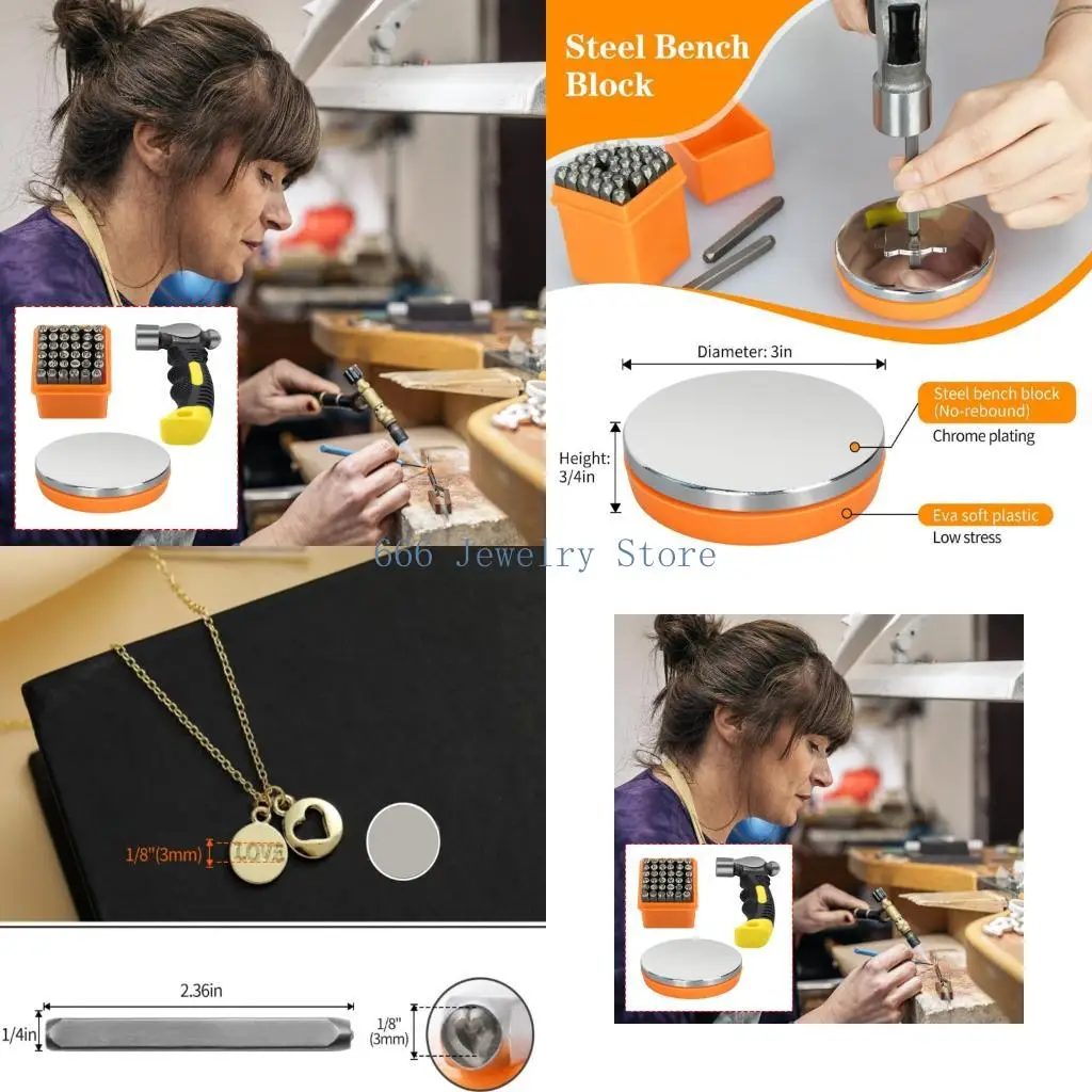 F2TD Complete Metal Stamping Set For Handmade Jewelry Creation