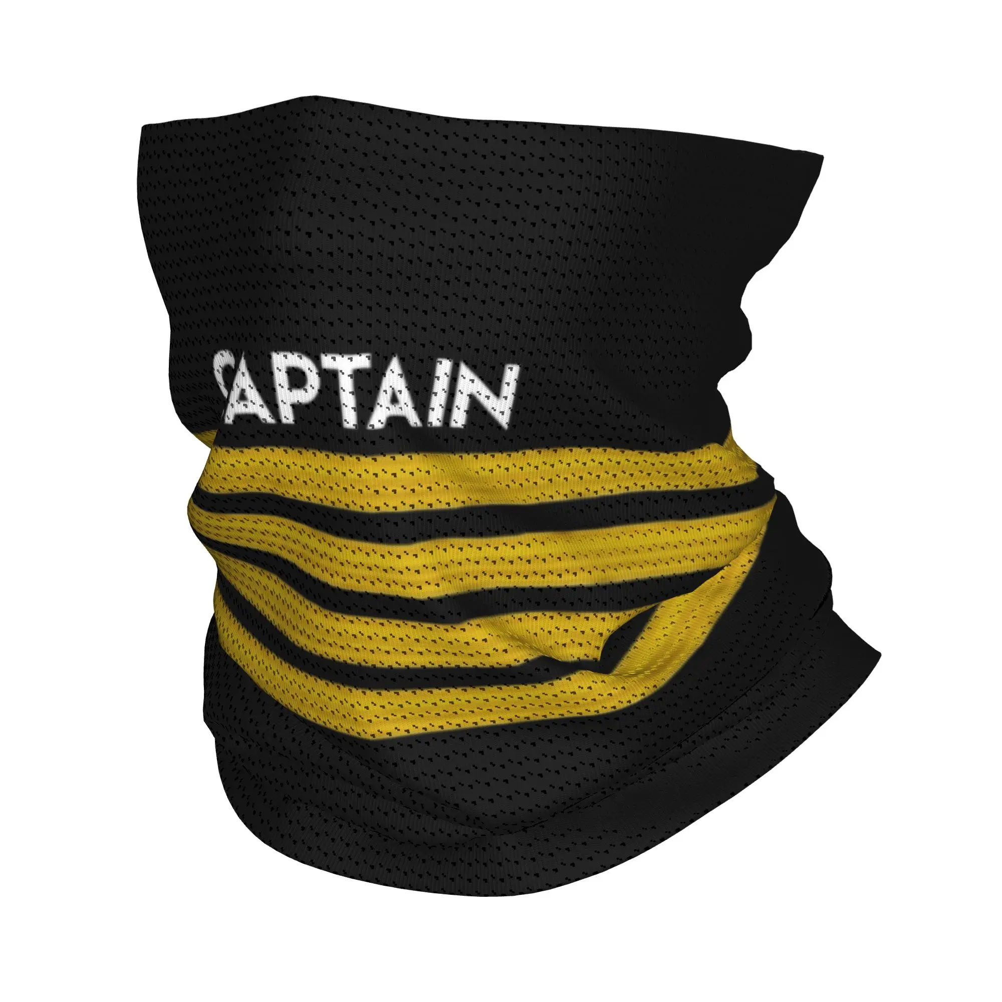 

Custom Captain Stripes Epaulettes Bandana Winter Neck Warmer Wrap Face Scarf for Hiking Aviation Airplane Pilot Gaiter Headband