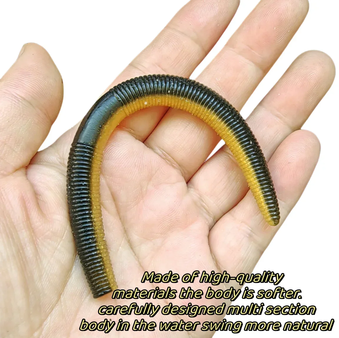 MUKUN 10pcs/lot Fishing Lure Silicone Baits  5.4g/7.4g Soft Swimbait Worm Artificial Bait Fishing Wobblers For Neko Rig view 5