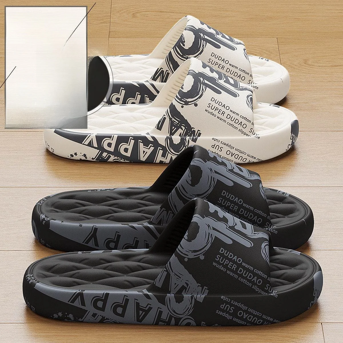 

Men's EVA Slippers Summer Indoor Home Bathroom Anti-slip Slip-On Shoes Comfortable Casual Slippers Breathable Odor-resistant