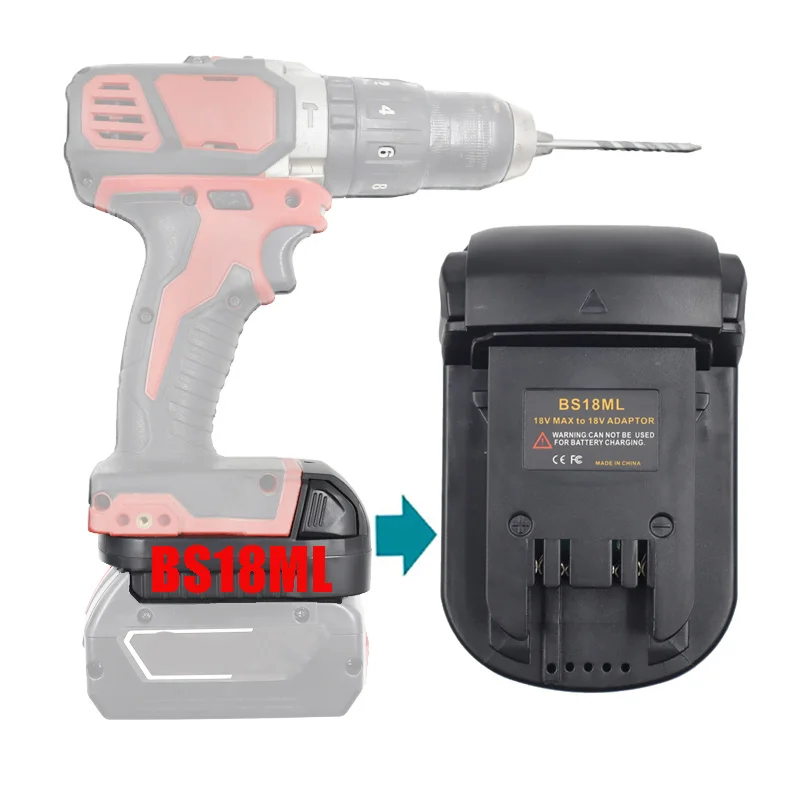 Conversor Adaptador dawupine BS18ML Uso Para Bosch 18V Li-ion Battery On Para Milwaukee 18V Lithium Electric Power Tool