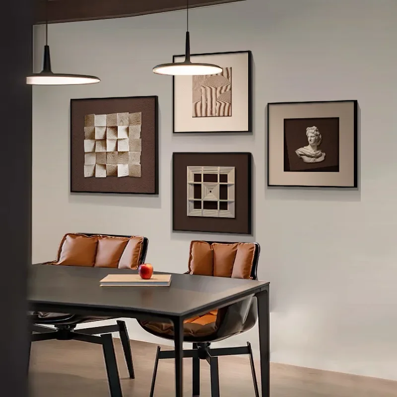 Italian Chinese and ancient style dining room decorative painting abstract combination living room sofa background wall hanging