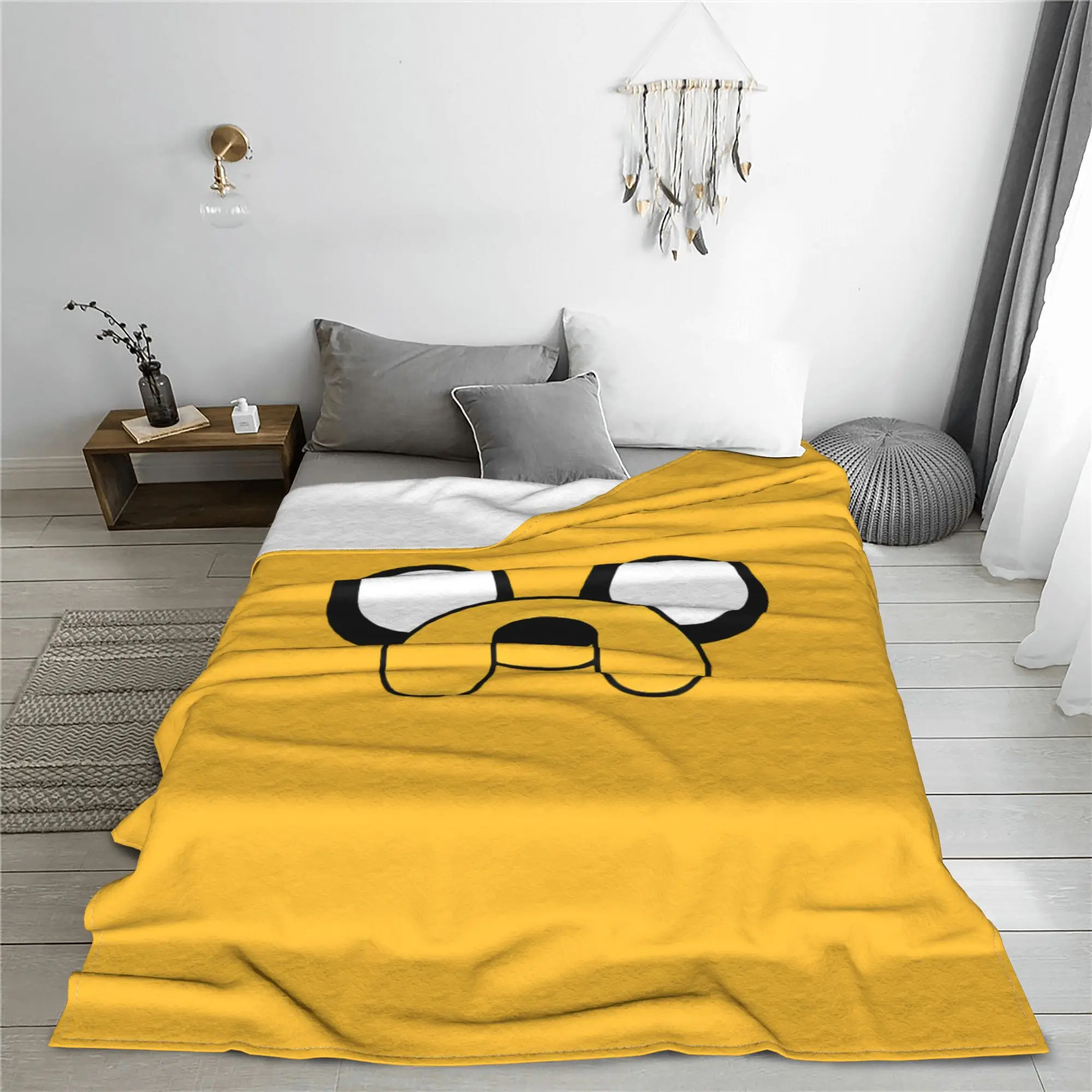 Jake the Dog Adventures Time Blanket Cartoon Anime Plush Awesome Soft Throw Blanket for Bedding Lounge Autumn/Winter