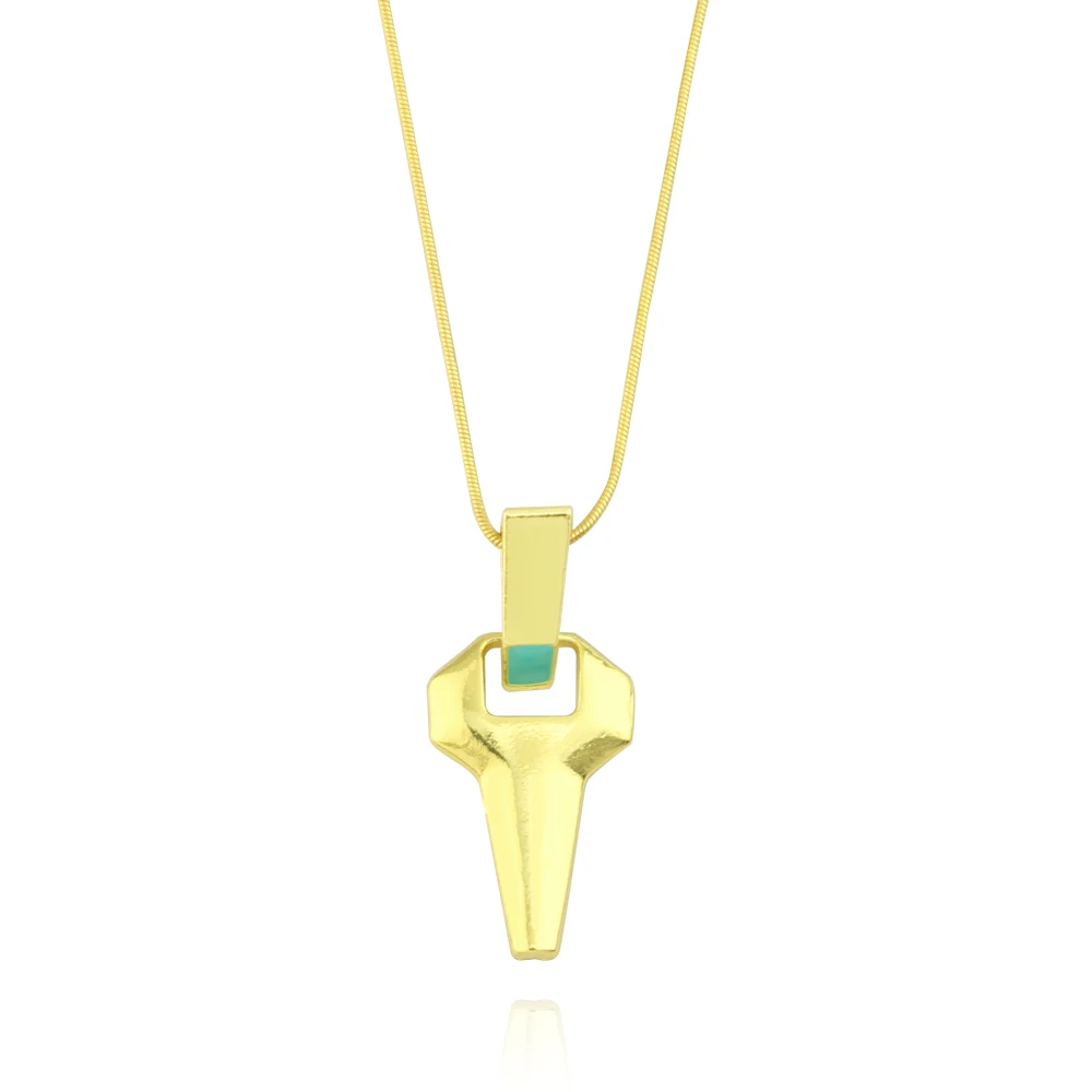 Anime David Martinez Cosplay Necklace Double Layer Golden Chain Cross Pendant Necklace Women Men Jewelries