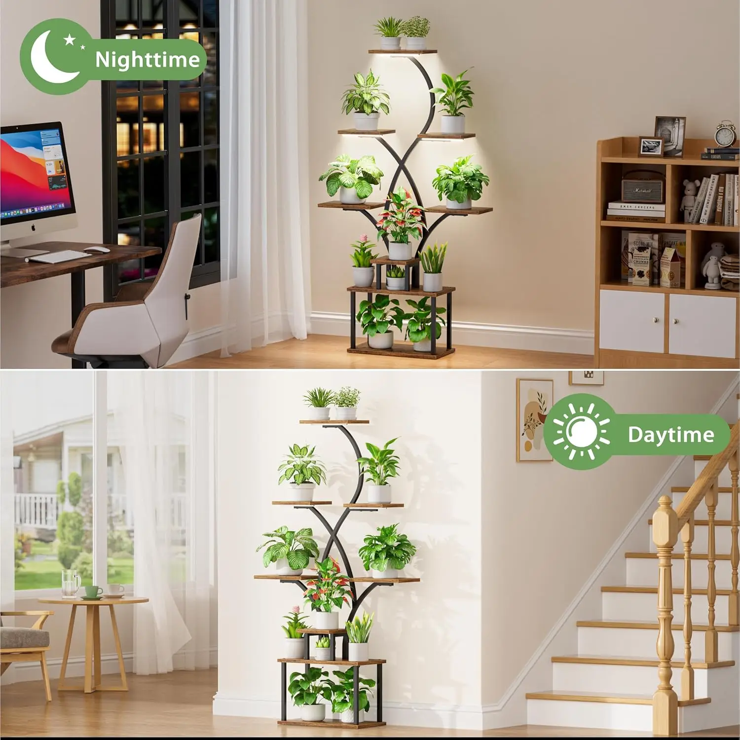 

Plant Stand Indoor with Grow Lights - 62" Tall Plant Shelf Indoor, Lighted Corner Plant Stands for Indoor Plants,New Popularity