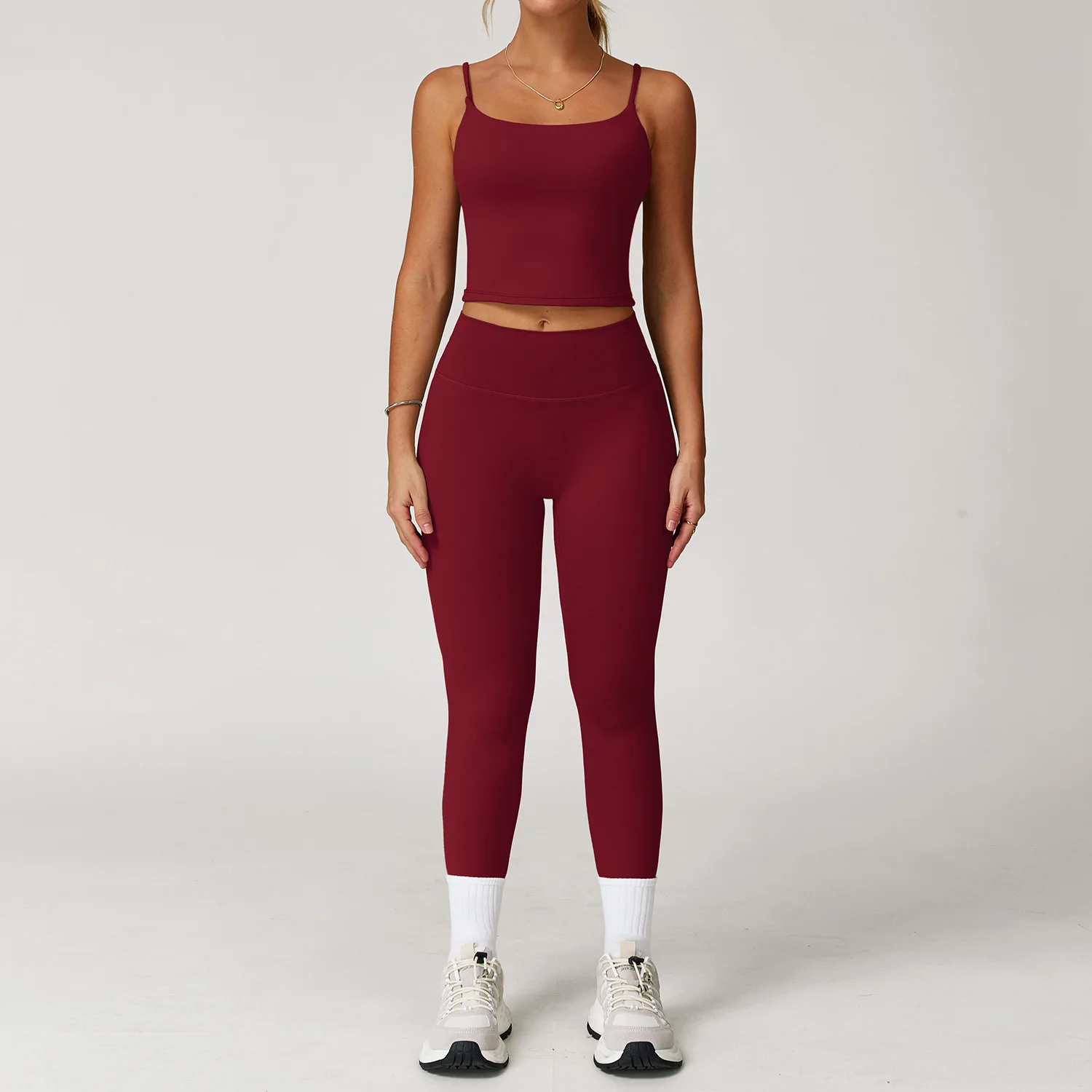 2PCS Gym Set Women Sports Yoga Clothes Quick-Drying Sportswear Running Leggings Fitness Top Bra Workout Suit Women Tracksuits