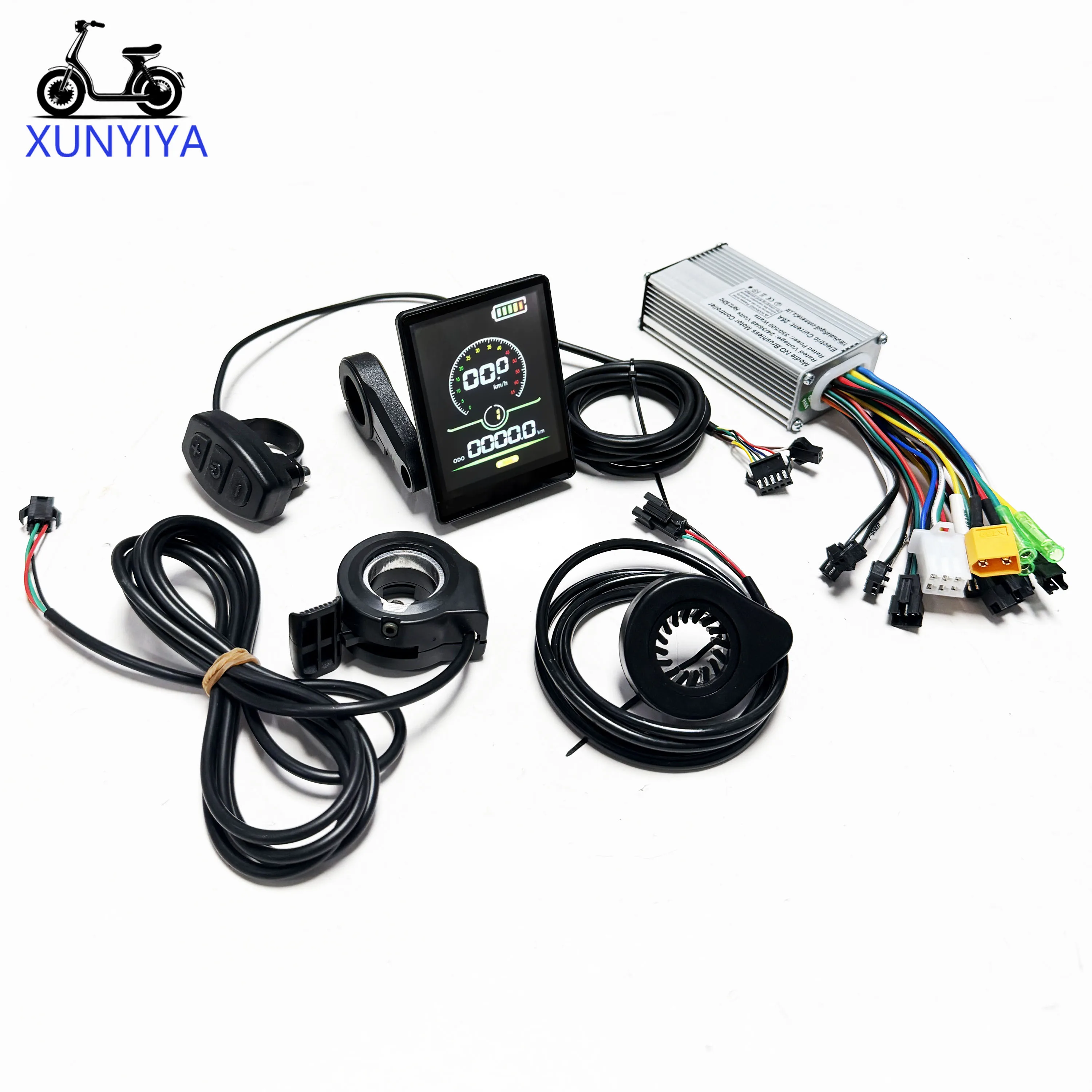 25A 24V/36V/48V 350W Brushless Motor Controller with Protocol UART NO.2 Color LCD Display HK21C Throttle PAS for E-Bikes Repair
