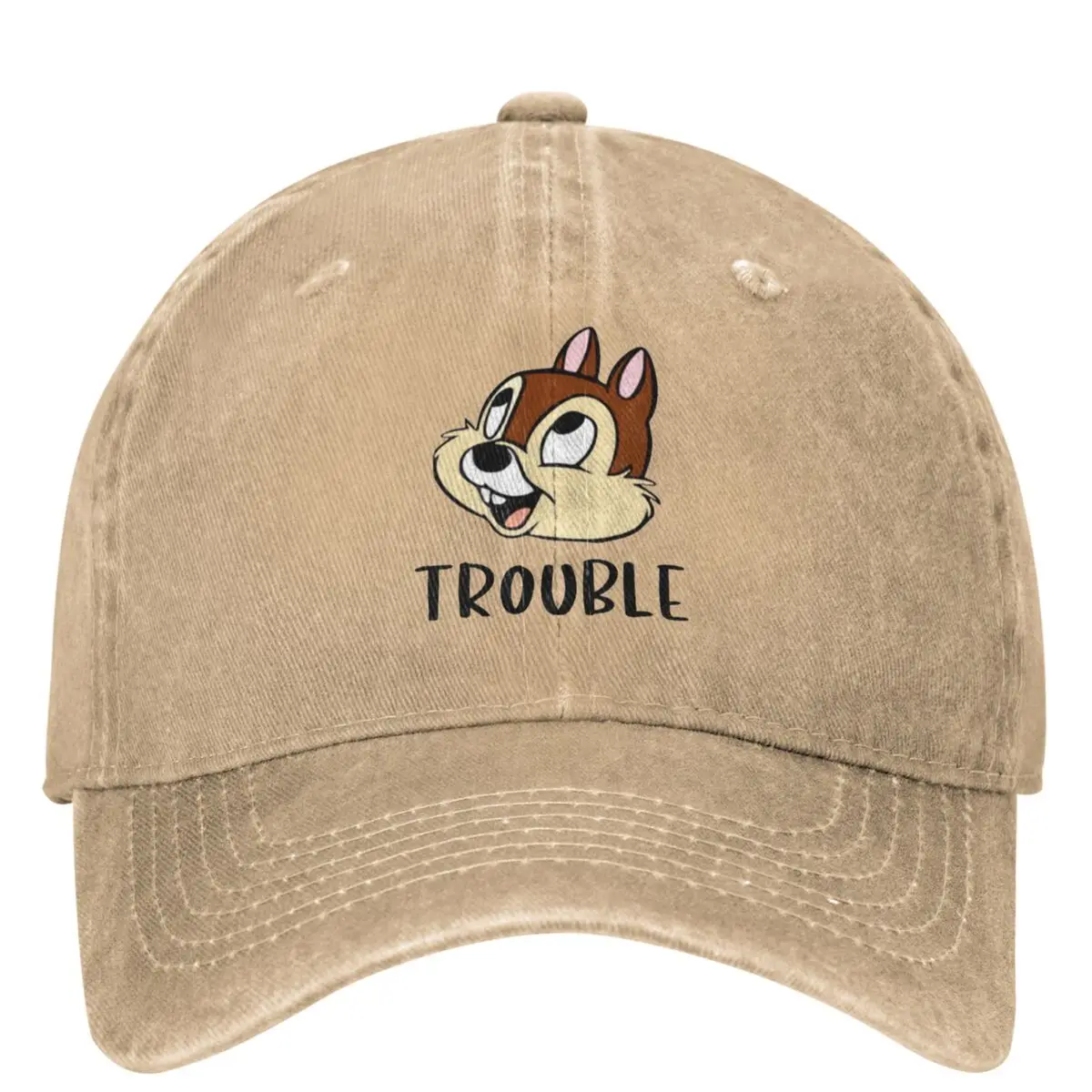 Chip And Dale Rescue Rangers Washed Baseball Cap Chipmunks Casual Dad Hats Summer Unisex Tennis Skate Sunscreen Baseball Caps