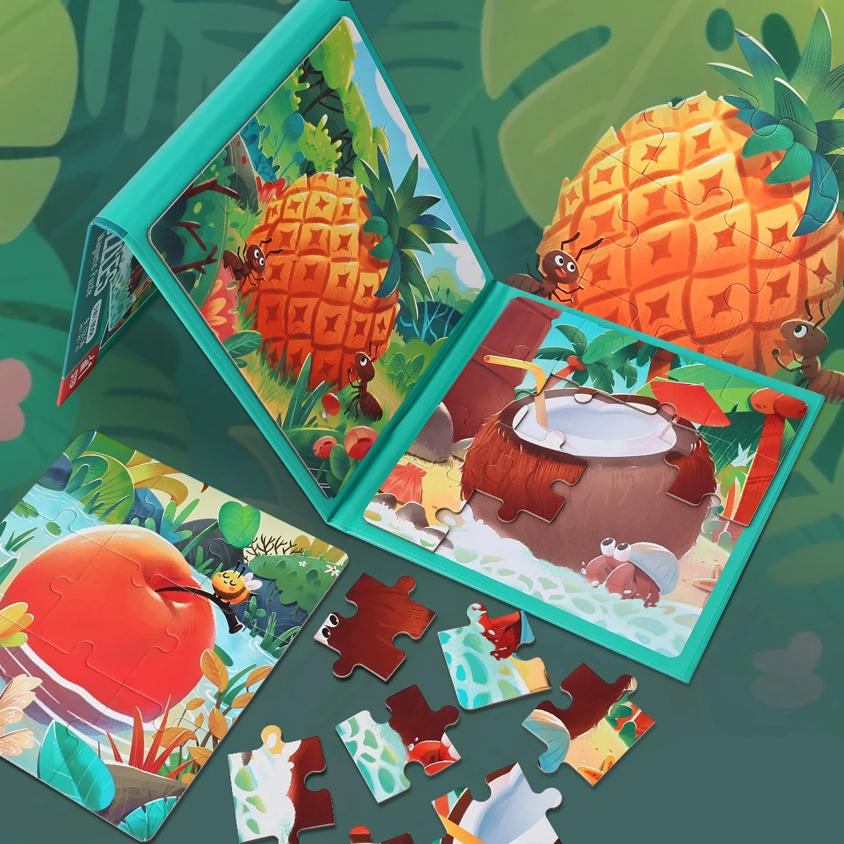 San-In-1 90% off Stacked Magnetic Puzzle Book, Kidsren's Educational Enlightenment Logical Thinking Puzzle Toy, Difficulty Upgrade Challenge Game, Family Interactive Travel Friendly, Christmas, Halloween Birthday Gift