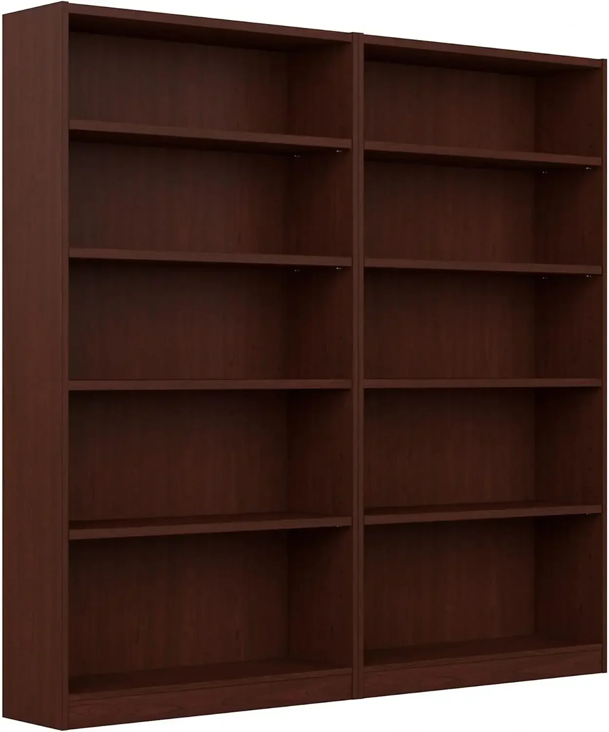 

UB003VC Universal 5 Shelf Bookcase, Vogue Cherry, Set of 2