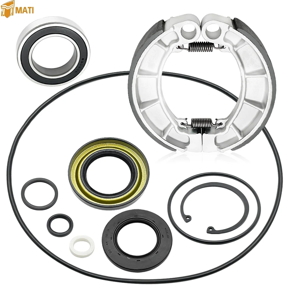 MATI-Selos de rolamento de tambor do freio traseiro, Kit de calçados para Honda Rancher 420 TRX420 2007-2013 96150-60090-10 91256-HP5-601 06430HN0A30