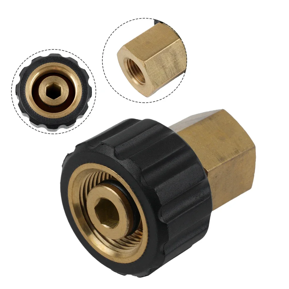 

Reliable Adapter for High Pressure Washer Lance Hose M22 x 14 IG Connects M22x1 5 Female Thread to G 1/4 Female Thread