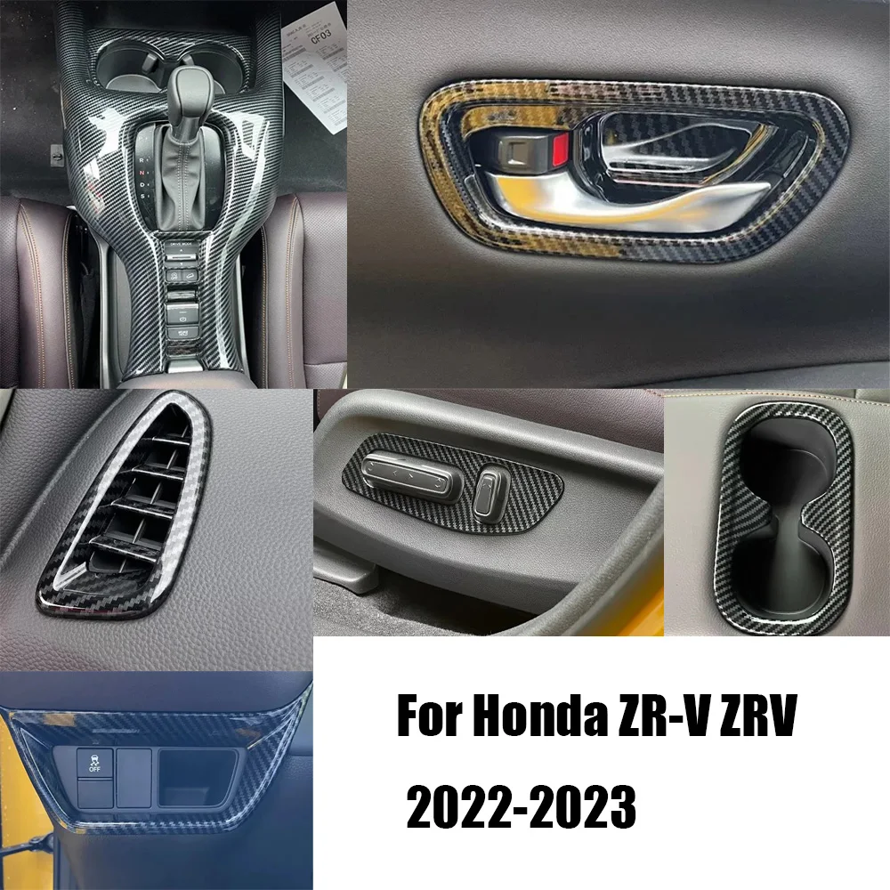 For Honda ZR-V ZRV 2022-2023 Interior Accessories Window Switch Lift Cover Trim Gear Shift Sticker Rear Air Condition styling