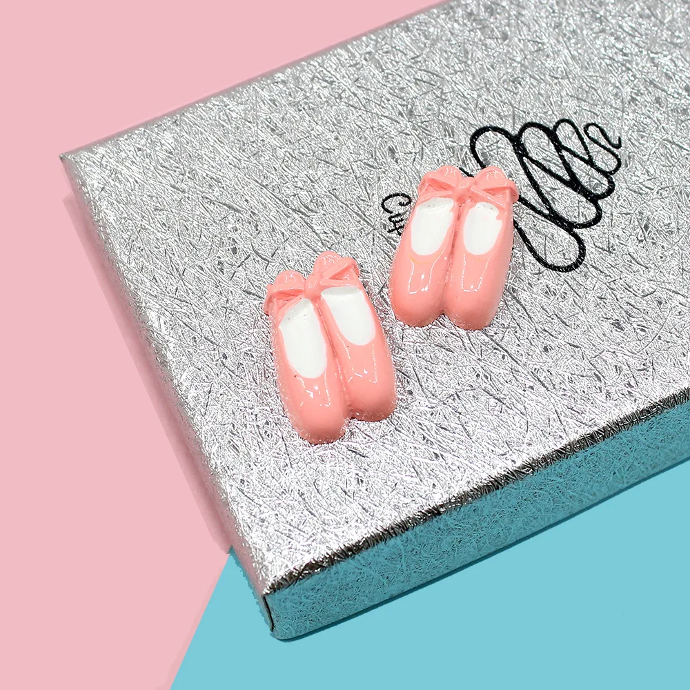 10pcs Resin Diy Mini Ballet Shoes Flatback Cabochon Miniatures DIY Accessories Scrapbooking Material