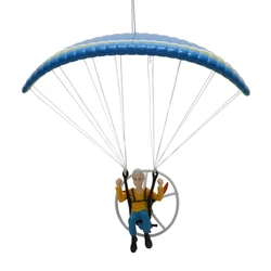 Mini Paramotor Model paralotnia Skydiver Rigger spadochron ozdoba ozdoba Handmade paralotniarstwo wisiorek do samochodu prezent na boże narodzenie