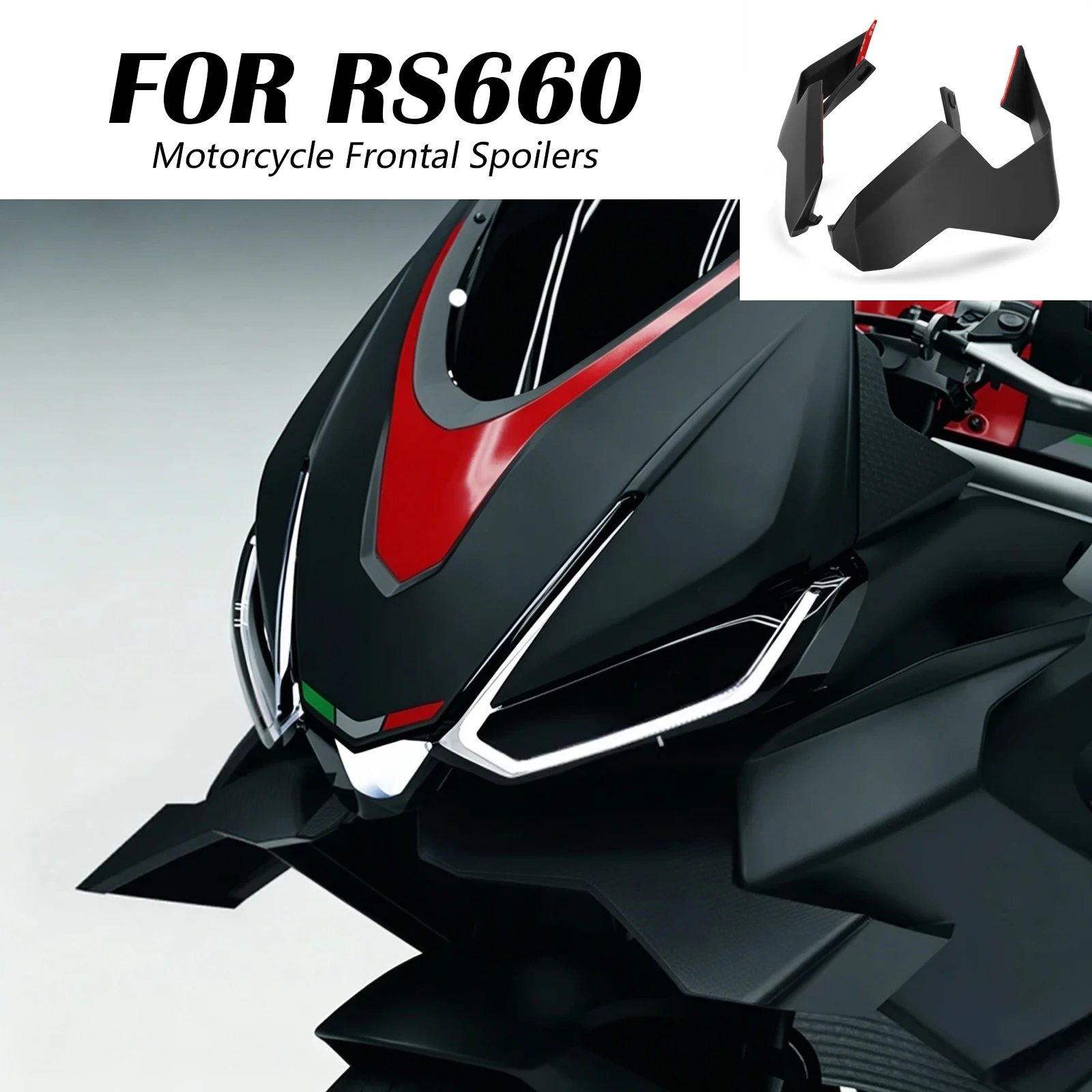 

Motorcycle Downforce Frontal Spoilers Winglet Aerodynamic Wing Front Spoiler kit For RS660 2025 RS 660 2026 rs660 2021-2026