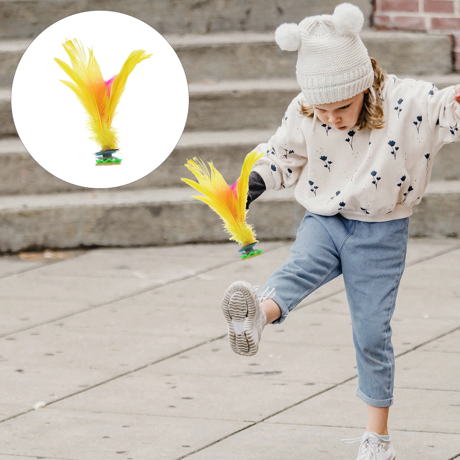 

5 Pcs Colored Lotus Shuttlecock Kicking Foot Game Toy Premium Goose Jianzi for Sports Training Fitness Outdoor for Kids