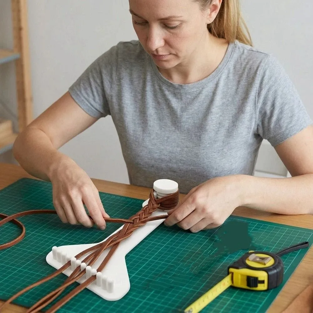 Practical 3D Printing DIY Rope Braiding Rack Mini Handmade Knitting Frame Adjustable Plastic Weaving Handmade Accessories