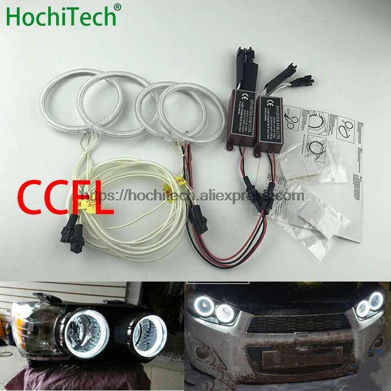 

Car Styling WHITE 6000K CCFL Headlight Angel Eyes Kit Angel Eyes Light HochiTech for Chevrolet Chevy Aveo 2011 - 2014