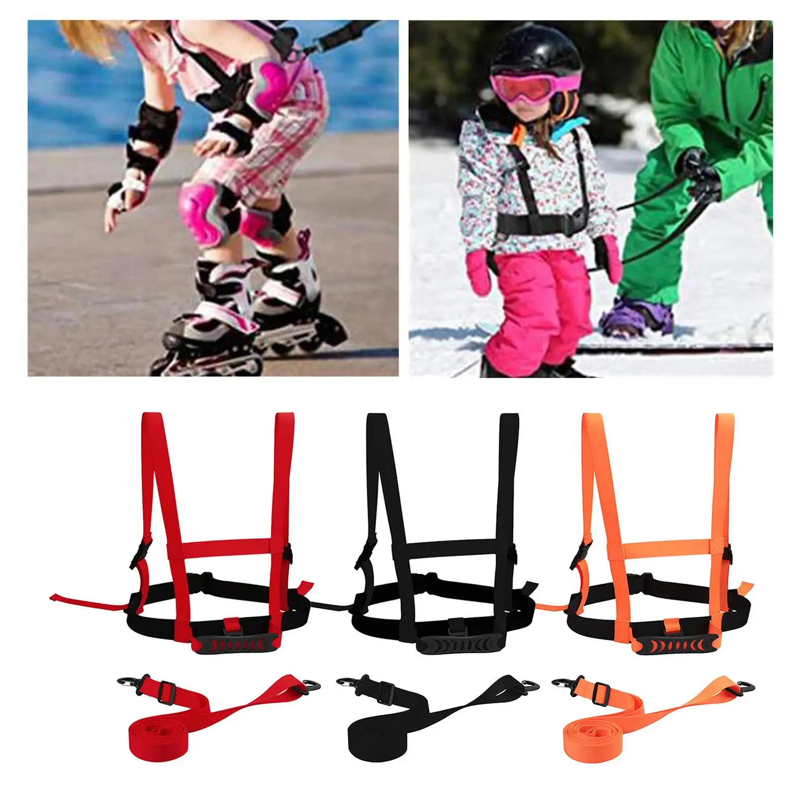 Kids Ski Harness Shoulder Strap Leash Equipment Slopes Fundamentals for Snowboard Training Skating Boys Beginners