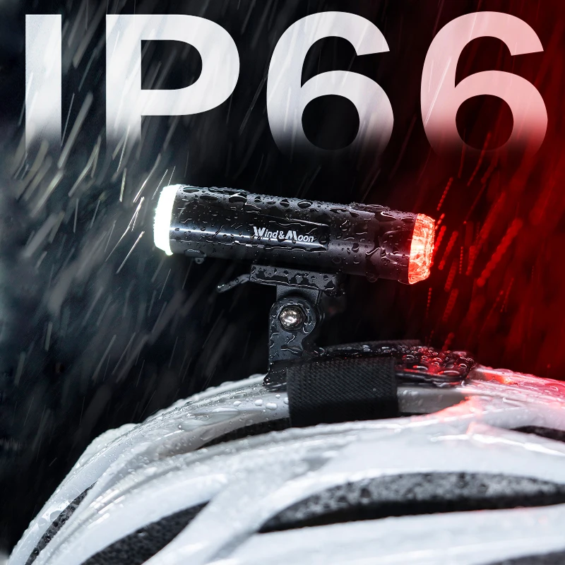 Bicycle 2 in 1 Front and Rear Light USB Rechargeable Road Bike Helmet Light MTB Flashlight Cycling Headlight Taillight LED Lamp