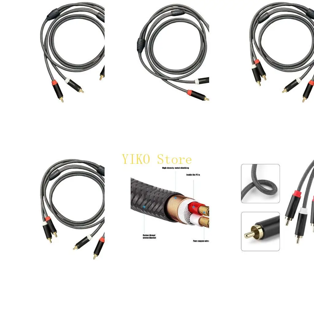K32C Room Media Line with Red White End Pair and Gold Tone End Detail for  Daily Room