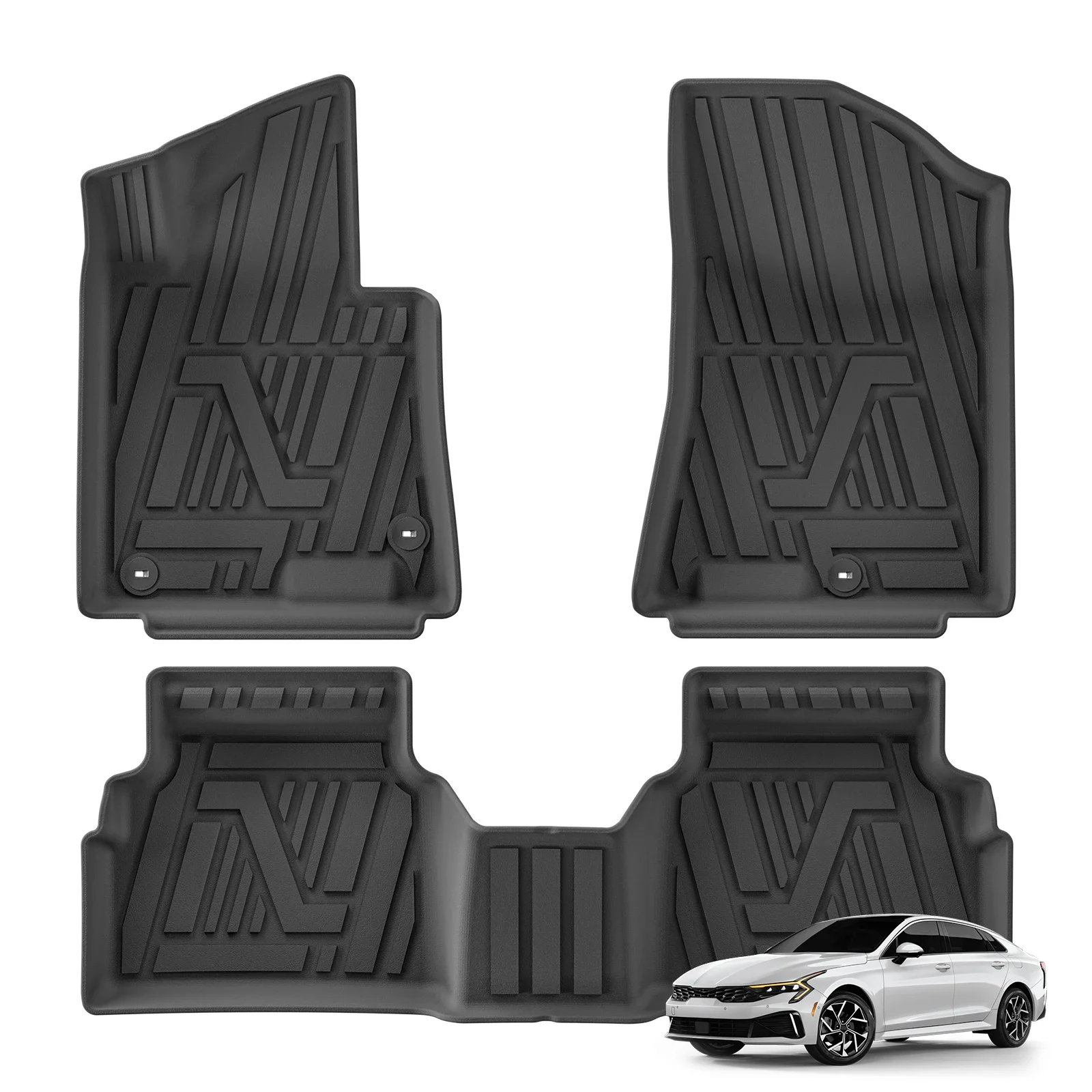 

for Hyundai Sonata 11th 2020-2025 / Kia K5 (Only Fit FWD Models) 2021-2025 TPE Car Floor Mats Cargo Liner Trunk Pad Black