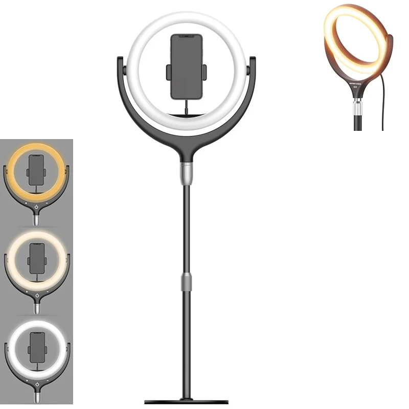 

Настольная выдвижная подставка-монопод с поворотной светодиодной кольцевой лампой для мобильных телефонов, для видеоблогеров и прямых трансляций