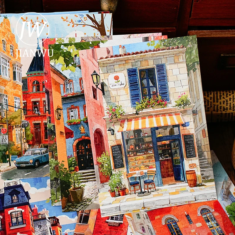 JIANWU натуральная серия, винтажный лесной городской пейзаж, коллаж, материал для скрапбукинга, бумага, креативный мусорный журнал, канцелярские принадлежности