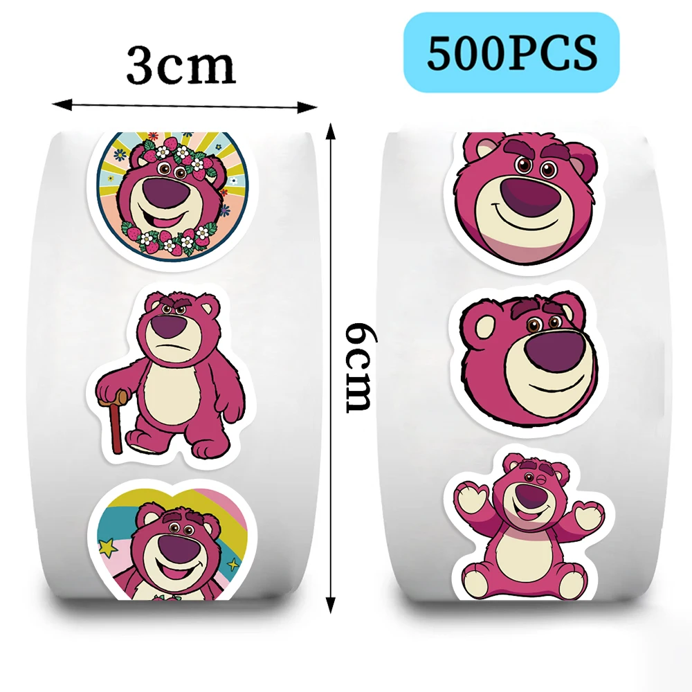 500 sztuk Disney Lotso Toy Story naklejki na zabawki naklejki dla uczniów nagrody szkolne naklejki na laptopa etykiety na telefon