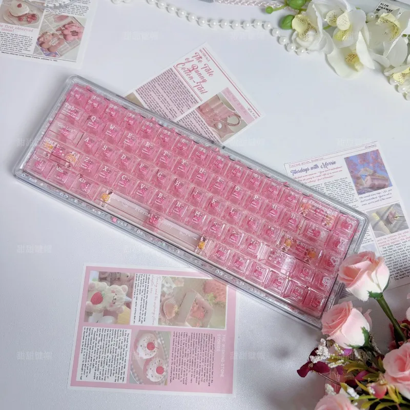 PC transparent fog transparent U V customized mechanical keyboard 60-108