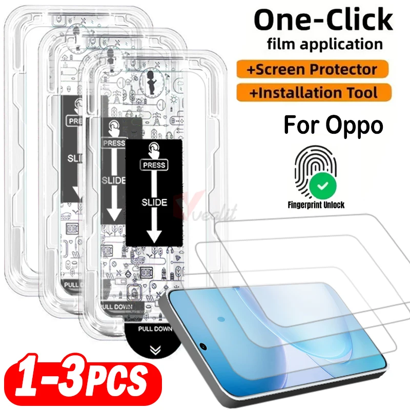 1-3Pcs 8K High End Tempered Glass For OPPO Reno16 Pro Screen Protector for Oppo Reno16 F 16 FS 16C Glass With Alignment Mounting
