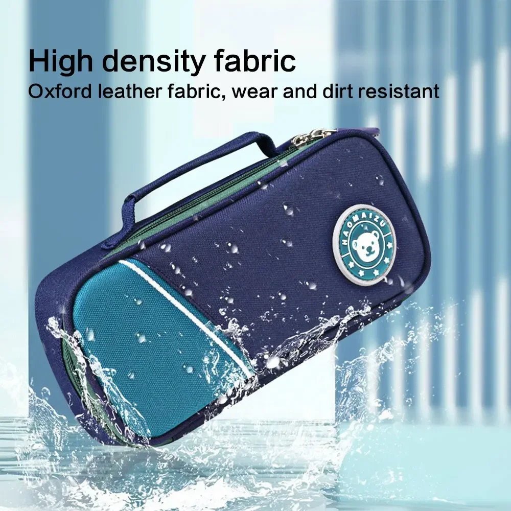 حقيبة أقلام بسيطة مزدوجة بسعة كبيرة لطلاب المدارس الابتدائية ، حافظة أقلام رصاص عصرية لطيفة ، أدوات مكتبية ، أولاد وبنات