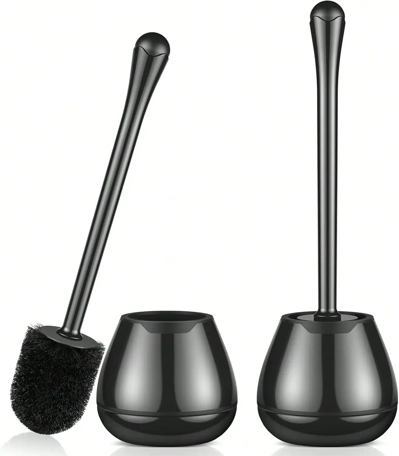 

Long Handle Toilet Brush with Hidden Plastic Holder, Drip Proof Easy Assemble Deep Clean Bathroom Toilet Bowl Cleaner