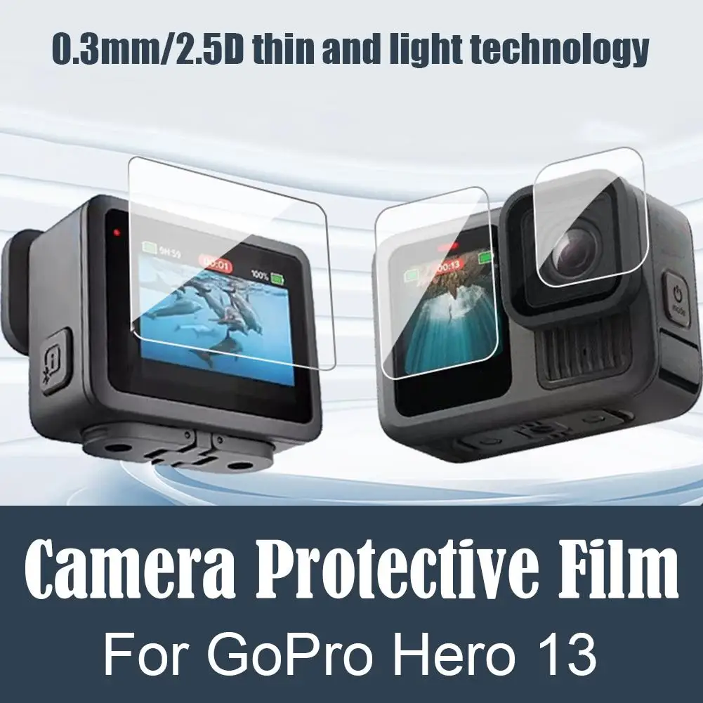 

Camera Lens Protective Film For Gopro Hero Black 13 HD Clear Tempered Glass Screen Protector Shock-resistant Camera Accesso U8K0