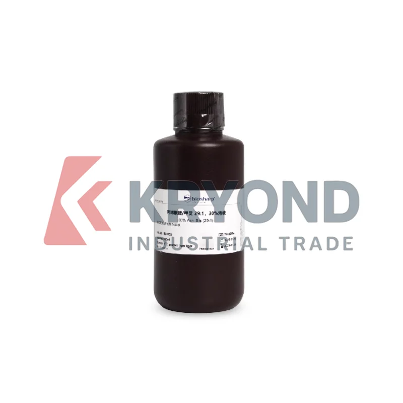 BIOSHARP أكريلاميد/ميثيلين 29:1، حل 30% لتطبيقات الجل الكهربائي وتحليل البروتين المنتج الأصلي