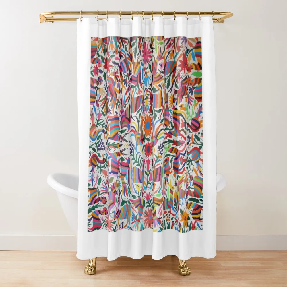 

Otomi fabric Mexico art Shower Curtain For Shower Shower Set For Bathroom Curtain