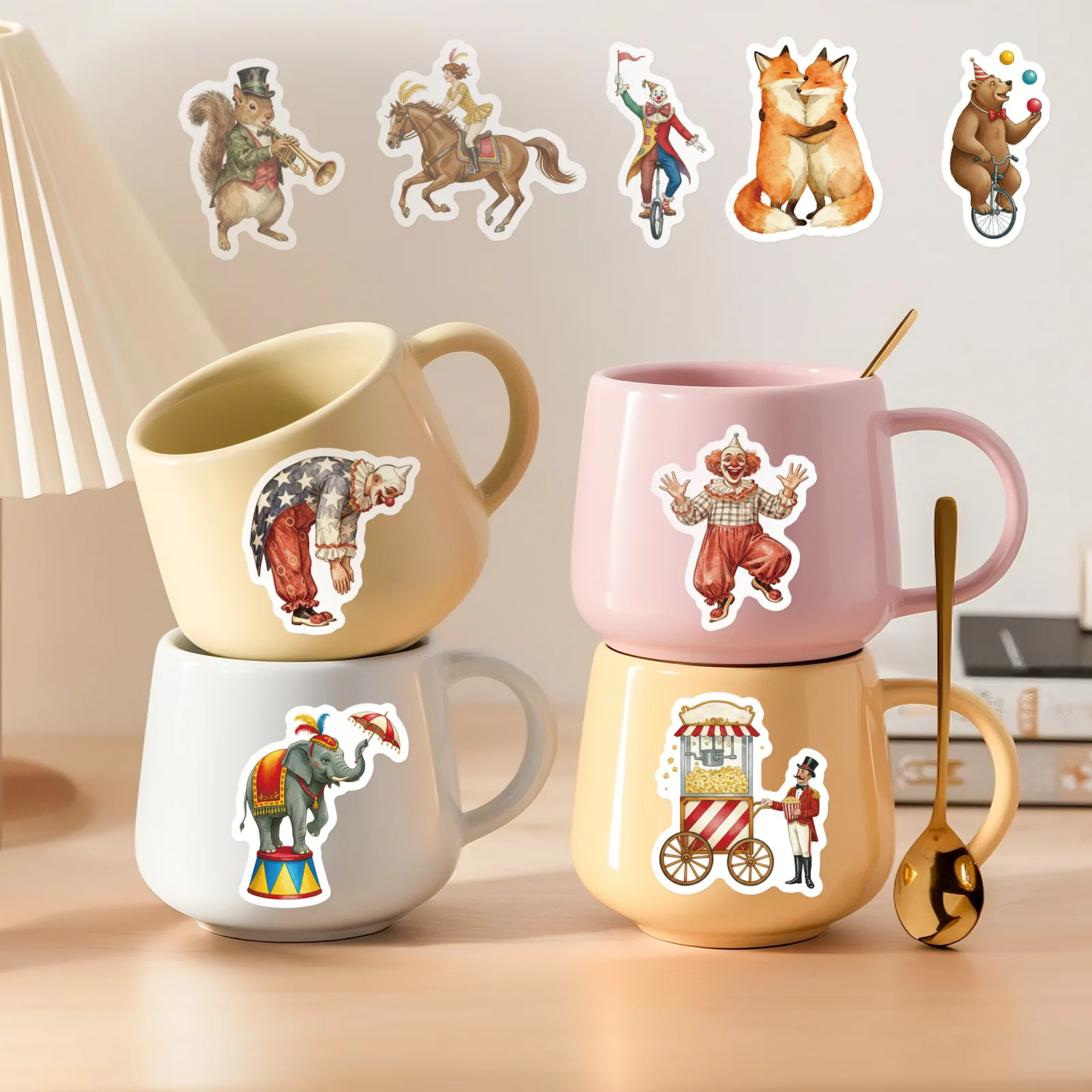 

10/30/56PCS New American Circus Stickers Creative Fun Anthropomorphic Animal Graffiti DIY Guitar Phone Water Cup Skateboard