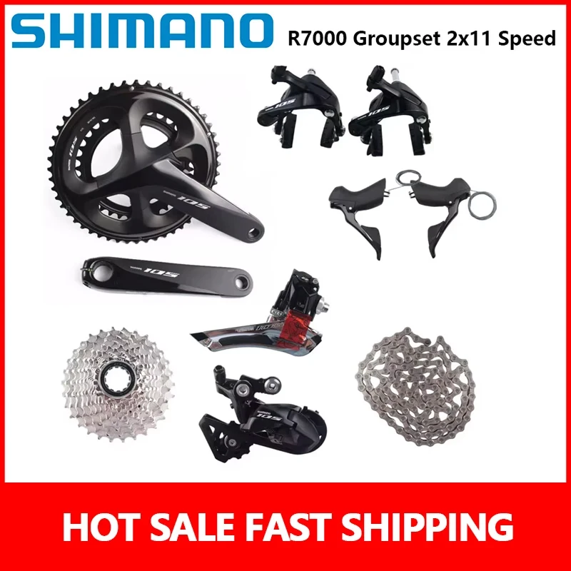 

Shimano 105 R7000 2x11Speed Group 170 мм 172,5 мм 175 мм 50-34T Шатуны HG601 Цепь FD R7000 RD SS/GS 28T Группа ободов шоссейного велосипеда