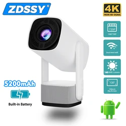 ZDSSY 4K Projector K2 Smart Android11 Built-in Battery Bluetooth Speaker WIFI Auto Focus Keystone Free-Style for Outdoor Movie