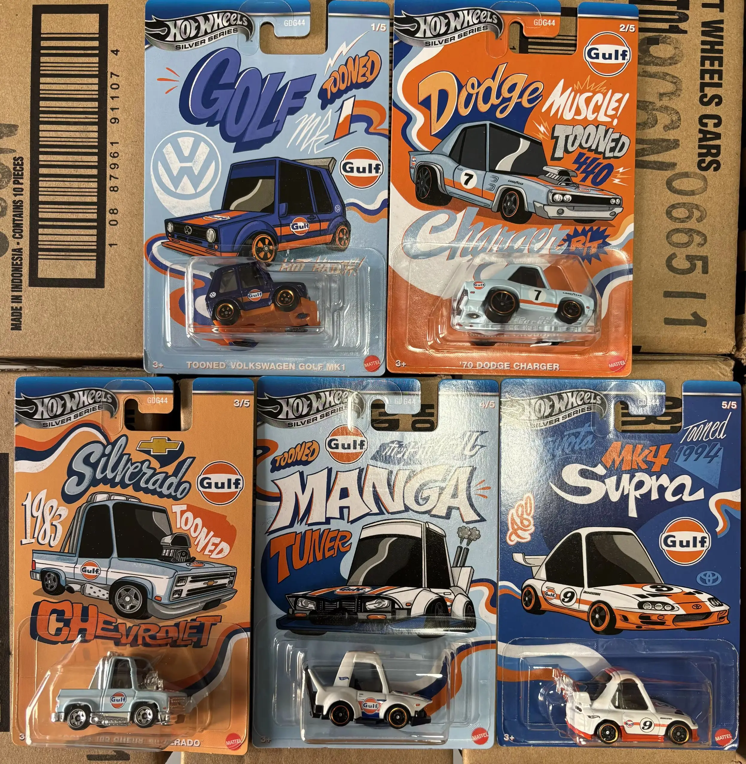 العجلات الساخنة بالجملة سبيكة سيارة نموذج الشظية سلسلة Grt01 BMW M1-M5 شاحنات تويوتا GDG44 GULF جمع سيارات نموذج هدية #5