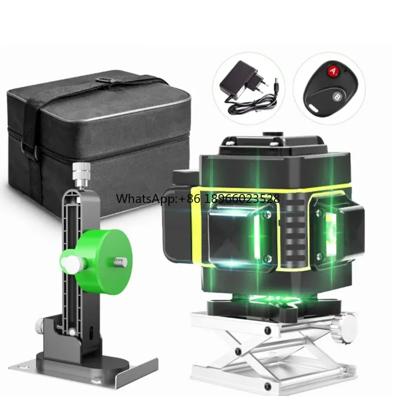 

16 Lines 4D Rotary Nivel with Display Screen 360 Green Beam Self-leveling Levels Cross Line Level machine