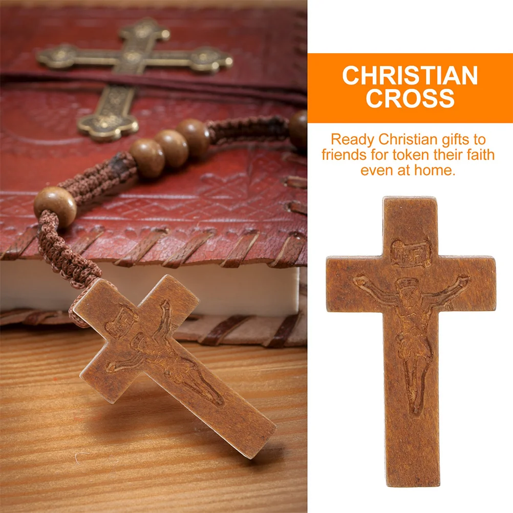 30Pcs Wooden Cross Charms Smooth Edge DIY Jewelry Making Accessories Necklace Bracelet Keychain Pendant Decoration