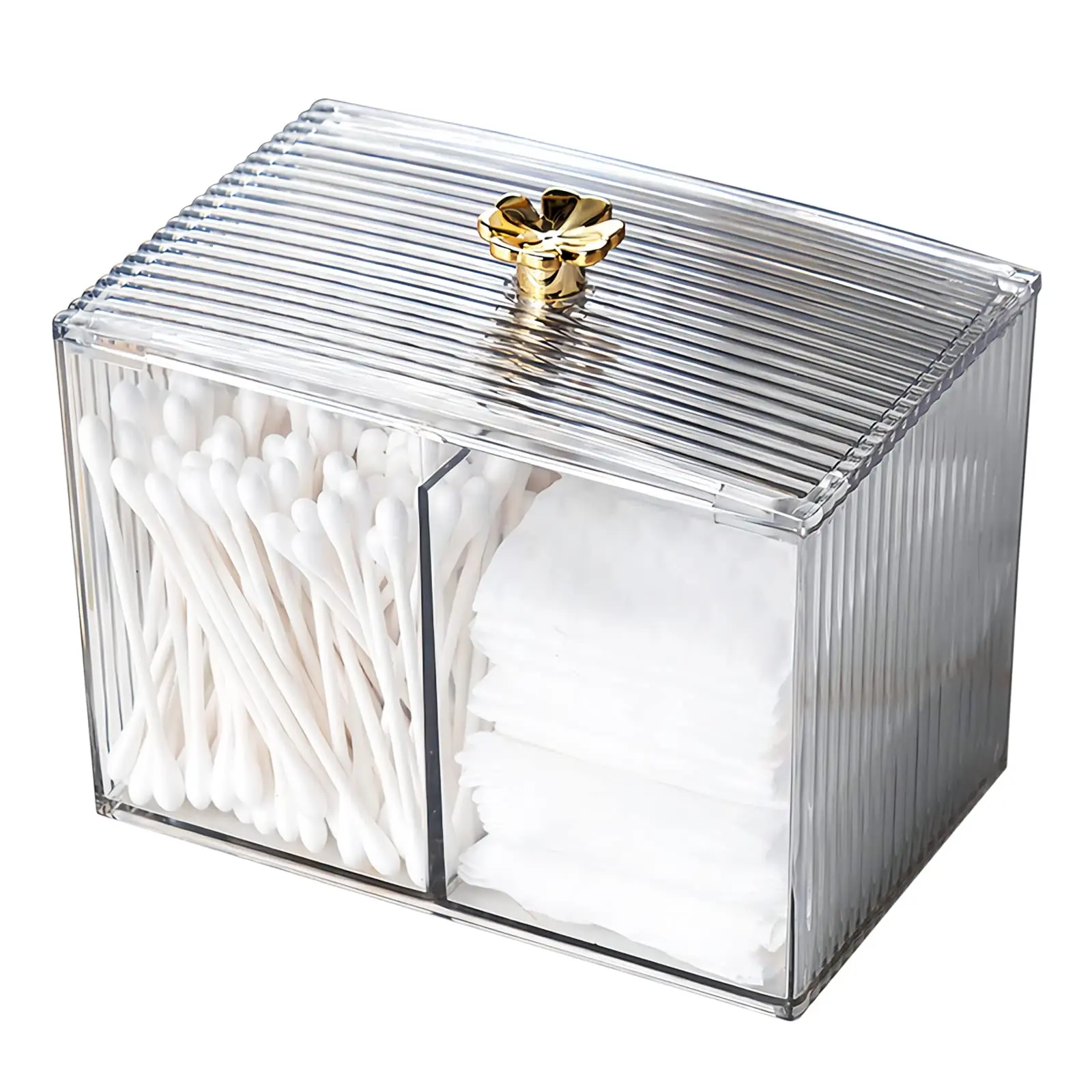 الاكريليك Qtip أعواد قطنية حامل الجرار الحمام مع الأغطية صيدلية جرة موزع لوسادات مستديرة القطن الكرة القطنية ، الخيط #1