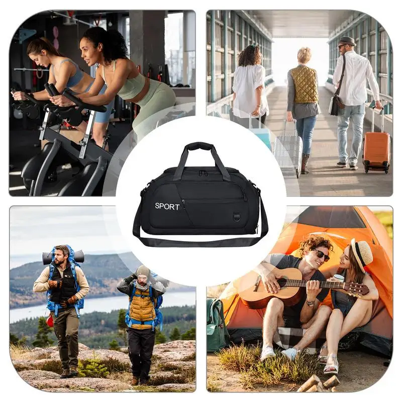 Borsa da palestra da uomo borsa sportiva borsa da viaggio sportiva con tasche Multiple impermeabile per attività all'aperto bottiglie d'acqua asciugamani