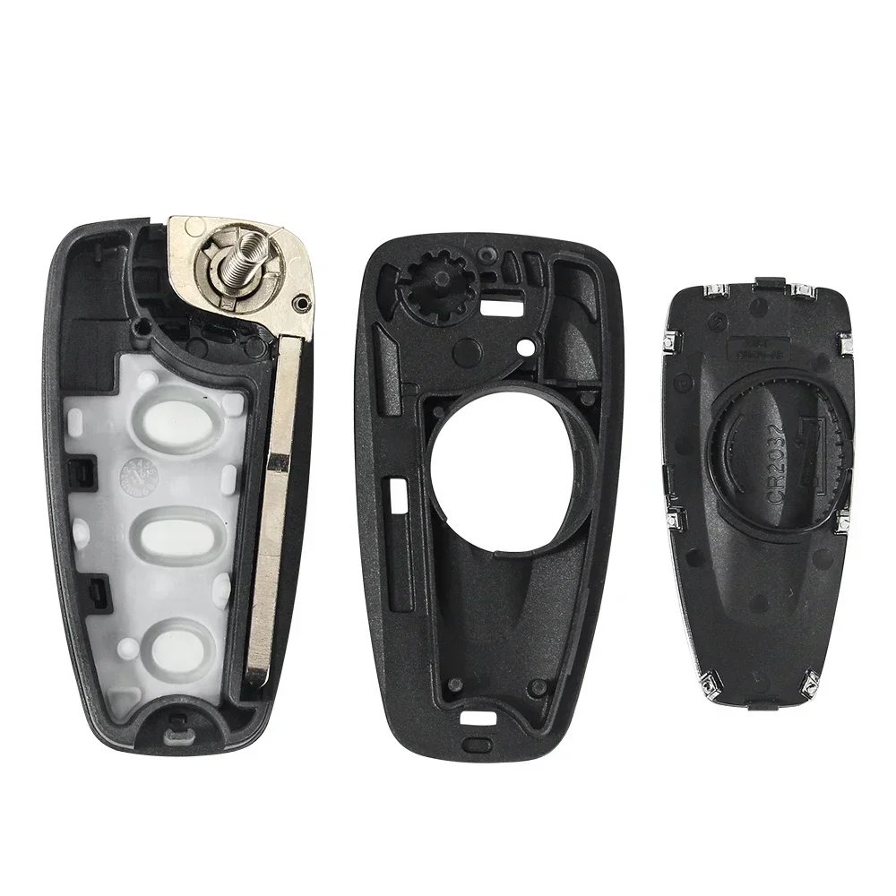 KEYYOU 10PCS Car Remote Key Shell Case 2/3 Buttons For Ford Focus Fiesta 2013 Transit Custom MK8 Cargo Tourneo Custom 2012+
