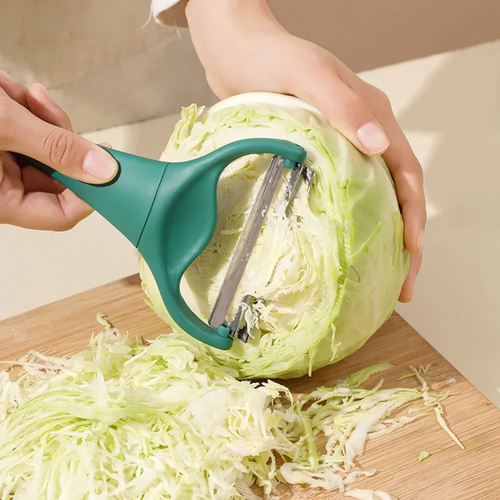 Multi-functional Handheld Cabbage Grater Serrated Design Wide Mouth Cabbage Slicer Double-headed Hanging Vegetable Peeler Salad